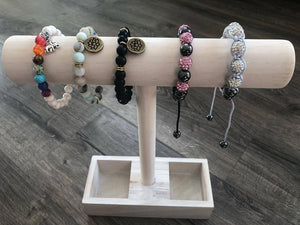 Yoga Bracelets Black Beaded with Spiritual Charms - 2025 New Products