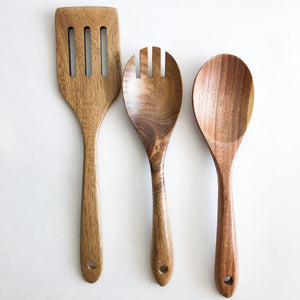 Natural Acacia Wood Kitchen Utensil Set - 2025 New Products