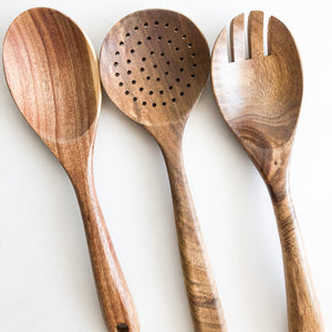 Natural Acacia Wood Kitchen Utensil Set - 2025 New Products