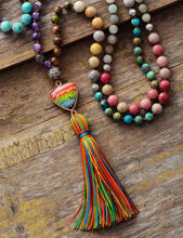 Load image into Gallery viewer, 7 Chakra Triangle Charm Tassel Necklace - 2025 New Products
