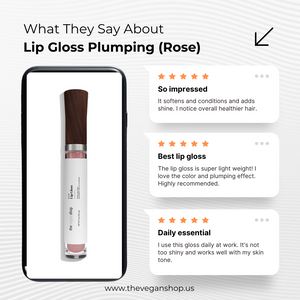 Lip Gloss (Gradual Plumping - Rose) - The Vegan Shop (Bestseller)