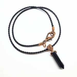 Vegan Friendly Wire Wrapped Pointed Crystal Necklace - 2025 New Products