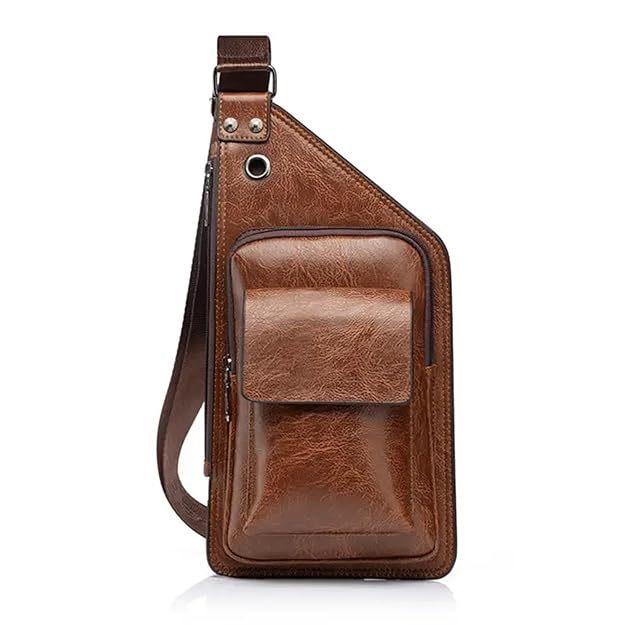 Vegan Leather Sling Crossbody Bags for Men Casual Daypacks - 2025 New Products