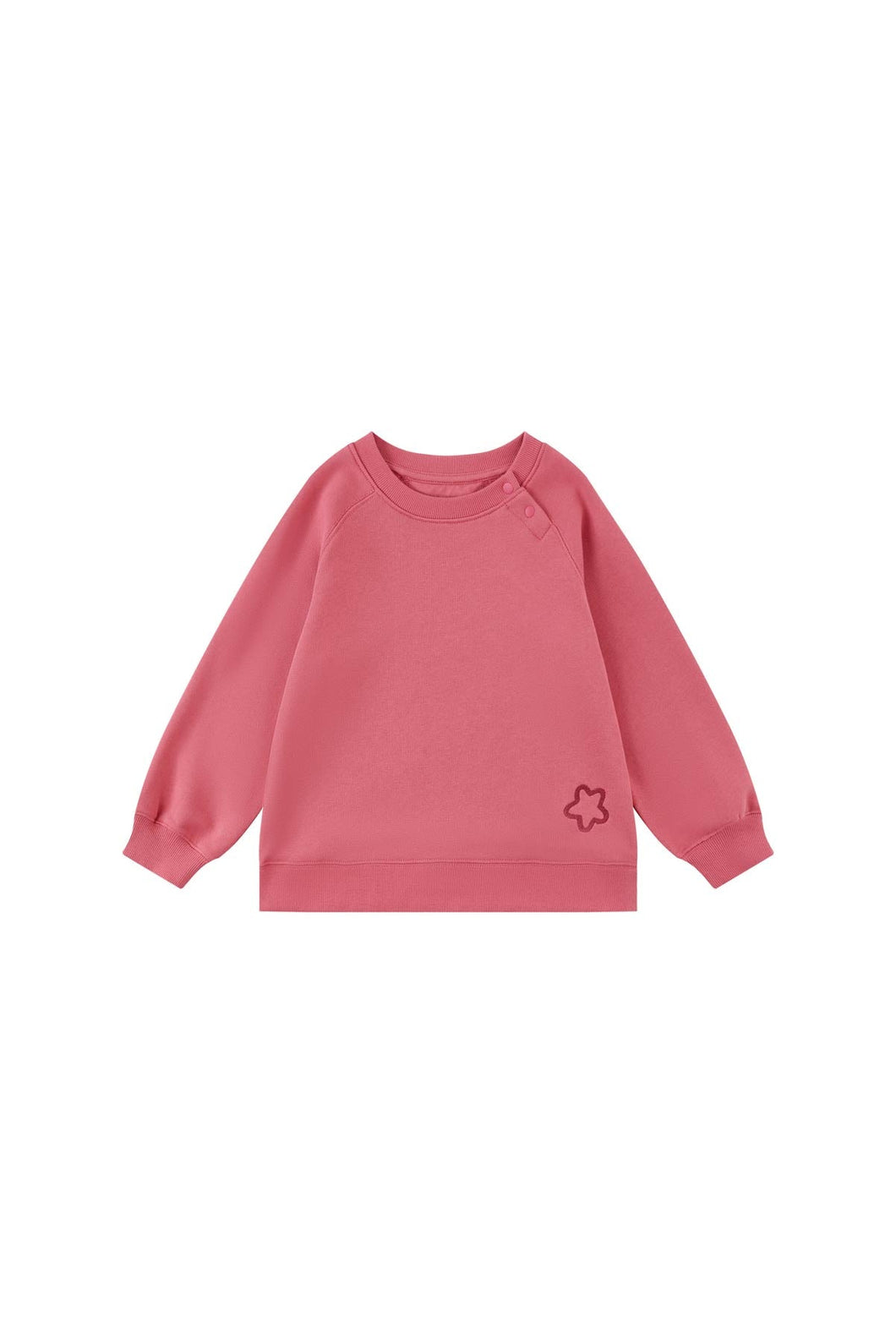 Toddler Organic French Terry Crew Neck Sweatshirt-Desert Rose