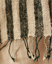 Load image into Gallery viewer, Fatima Hand-loomed Raw Cotton Scarf, in Black Apparel
