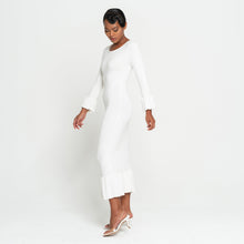 Load image into Gallery viewer, MARJORIE Bamboo Ruffle Dress, in Off-white Apparel
