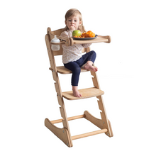 Load image into Gallery viewer, Growing Chair for Kids - Kitchen Helper with Tabletop – Beige
