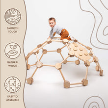 Load image into Gallery viewer, Wooden Climbing Frame Geodome / Climbing Dome for Kids 2-6 y.o.
